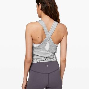 Lululemon gray tie back tank